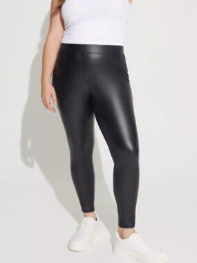 Torrid Full-Length Faux Leather Legging Black Size 14/16 Torrid Size 1